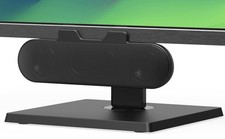 USB Clip On Computer Soundbar Speakers for PC Laptop with USB C Adapter