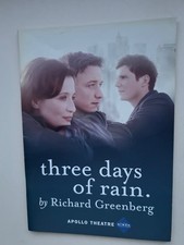 THREE DAYS OF RAIN theatre Programme JAMES MCAVOY NIGEL HARMAN