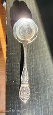 1931 silver Danish collectable spoon with coin King Christian X Ringsted