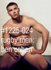 MALE PORTRAIT #1225-024 -athletes series -rugby men -ben cohen - free ship in us