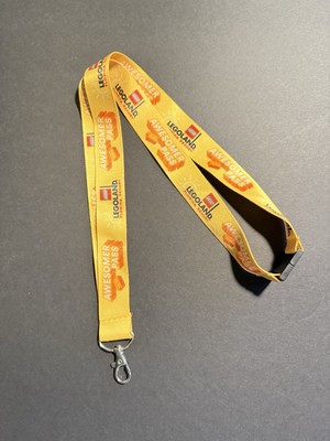 Legoland Lanyard Awesome Pass Yellow Metal Key Chain Clasp