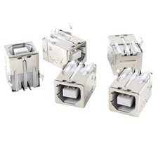 5pcs USB Female Type-B Jack 4-Pin 90 Degree PCB DIP Socket Connector