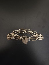 9ct Gold Gate Bracelet 7 Inch 12.2 Grams