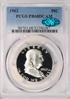 1962 Franklin Half Dollar Proof PCGS CAC PR68DCAM PF 68 ULTRA CAMEO Rare Coin