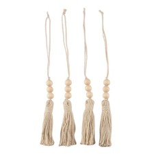 Wood Bead Garlands,Farmhouse Beads Tassels, Rustic Country Decor Prayer2281