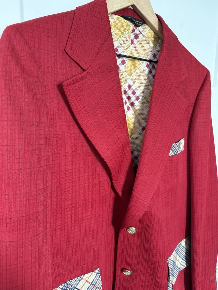 Blazer Sportsman Knits Richman Brothers 42L rojo de colección años 70 Foto 2 de 4