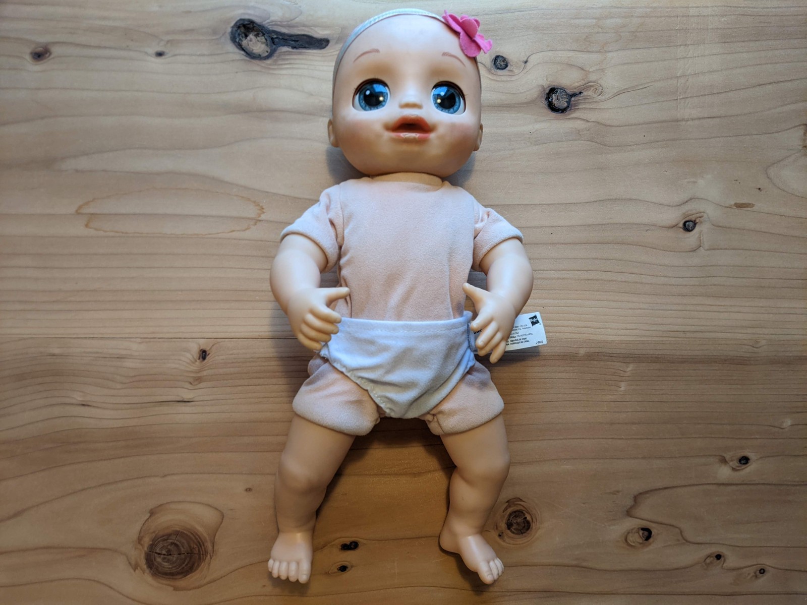 Baby Alive Doll -Real As Can Be Hasbro - Blonde With Blue Eyes - Works See Video
