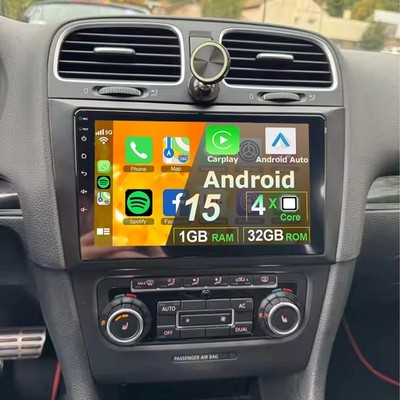 Android 15 1+32G Carplay Autoradio GPS Navi WIFI RDS BT Für VW GOLF VI 2008-2012