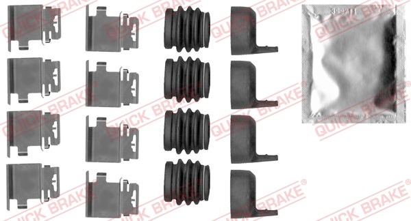 Front QUICK BRAKE 109-1890 Accessory Kit, disc brake pad for ,NISSAN,OPEL,RENAUL
