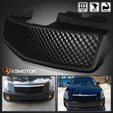Fits 2003-2007 Cadillac Cts V Abs Matte Black Mesh Front Hood Grill Grille 03-07 Fits 2003-2007 Cadillac Cts V Abs Matte Black Mesh Front Hood Grill Grille 03-07