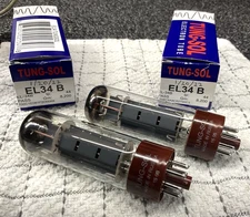 NEW CURRENT MATCHED PAIR TUNG SOL REISSUE EL34B