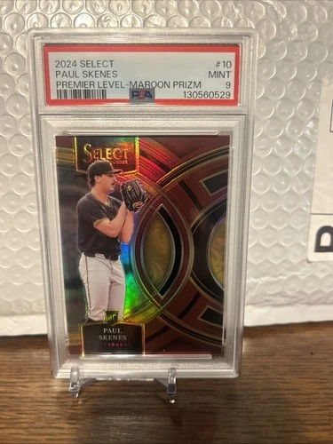 2024 Panini Select PAUL SKENES RC Premier 10 Maroon Prizm /149 Pirates PSA 9