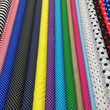 Polka Dot Spots Poly-Cotton Fabric Dress Clothing Dolls Toys Crafts Quilting 45"