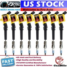 Paquete de 8 bobinas de encendido y bujías de iridio para Ford F150 Lincoln Mercury DG508