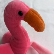 TY Vintage Beanie Baby NWT Pinky the flamingo bird