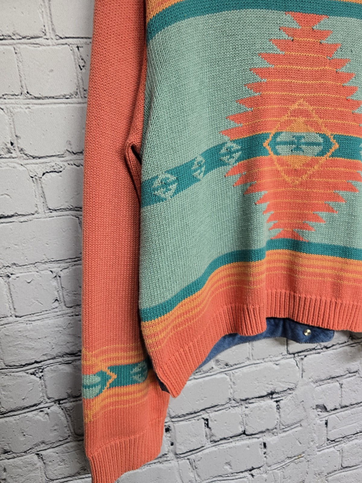 Vintage Pendleton Aztec Sweater Jacket Womens XL … - image 5