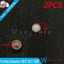2 Pearl Dot Pip Bezel Insert For Rolex Submariner 16800 16808 16613LB Green Lume