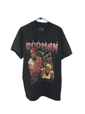 Dennis Rodman Size L  basic black Graphic The Worm sleeve Unisex T shirt