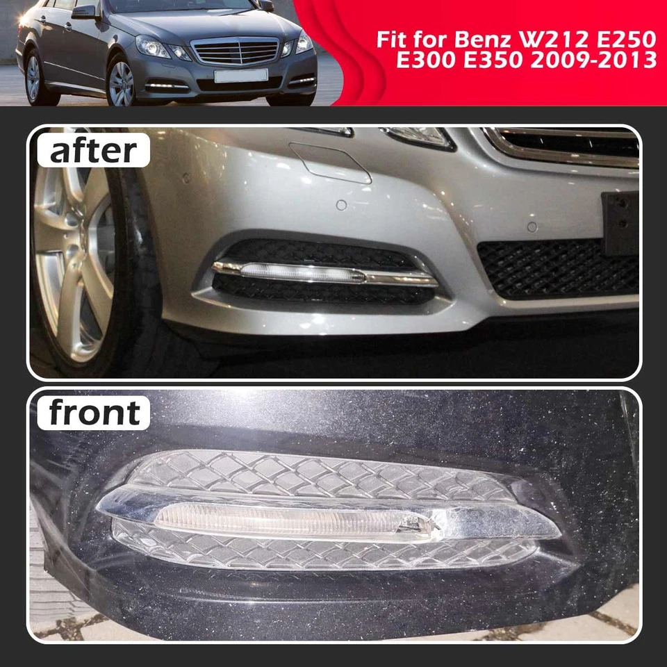 Für Benz E-Klasse W212 E200 E260 2009-13 Paar LED Tagfahrlicht Nebelscheinwerfer - Bild 3 von 4