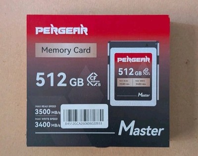 US Stock PERGEAR 512GB Cfexpress 4.0 Type B Memory Card(Master)8k RAW Recording