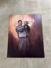 Trumpet Man by Jason Delancey Jazz, Blues Nightclub Litho Art Print 22"×28"