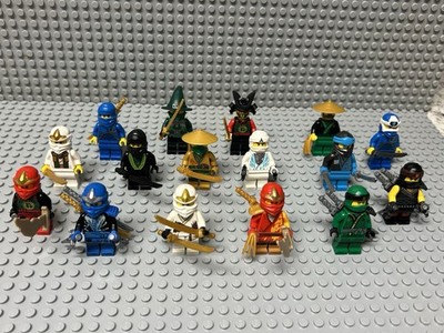 Lego Ninjago Minifigure Lot - Kai Cole Jay Zane Custom - 16 Figures - Great Cond