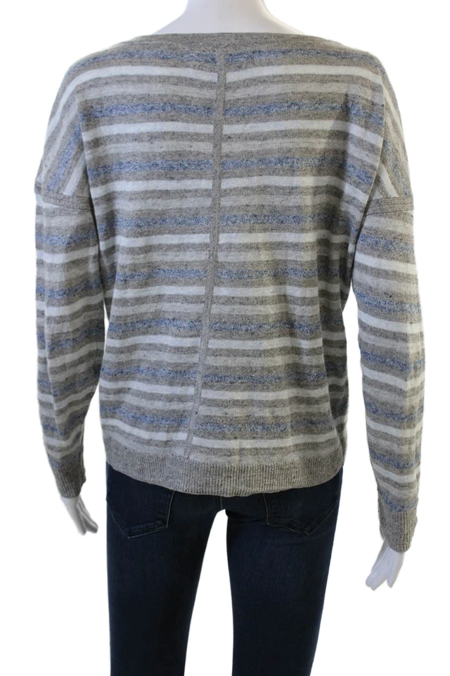 Suéter de lino a rayas unisex Rag & Bone gris manga larga talla S Foto 3 de 4