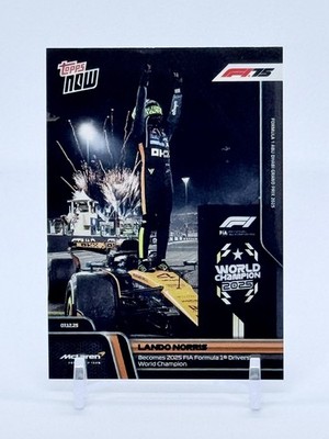 Lando Norris 2025 Formula 1 Topps NOW Card 86 2025 World Champion
