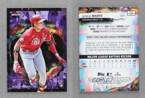 2024 Topps Finest Rare Purple Refractor /125 Noelvi Marte #232 Rookie RC