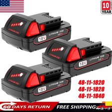 3pcs 3Ah for M18 18V Lithium Battery Extended Capacity 48-11-1828