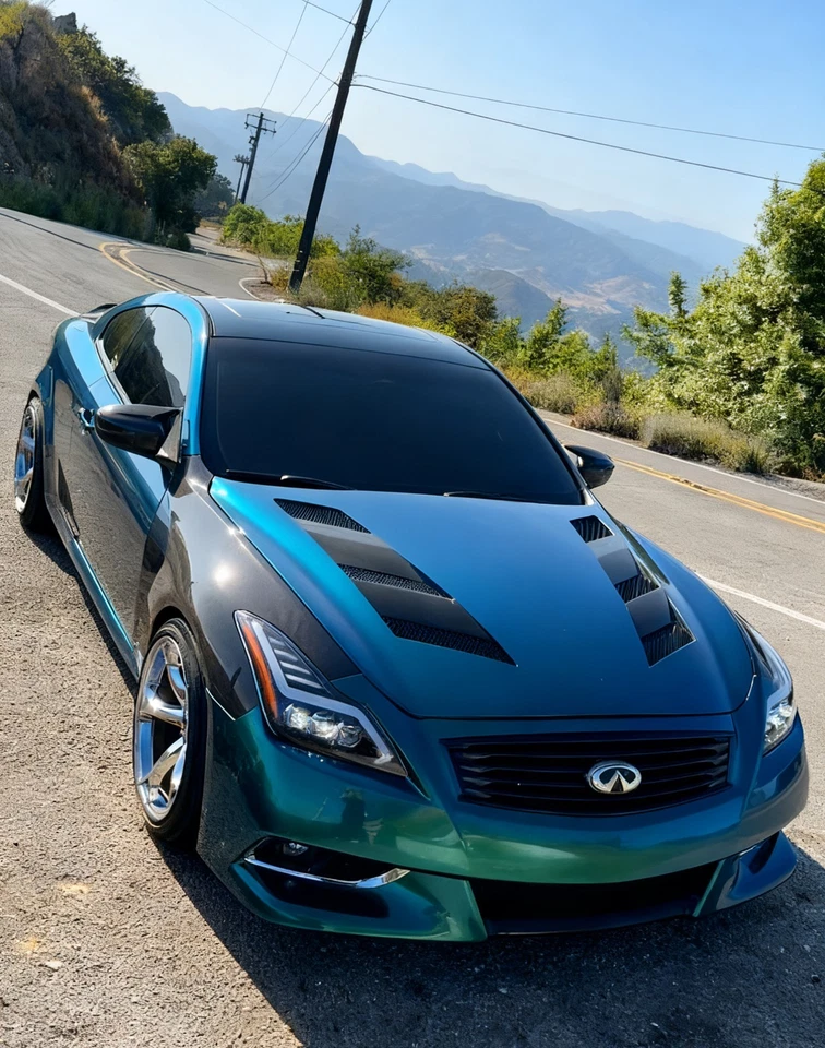 Capó delantero de fibra de carbono forjado para Infiniti G37 (solo 2 puertas) Foto 4 de 4