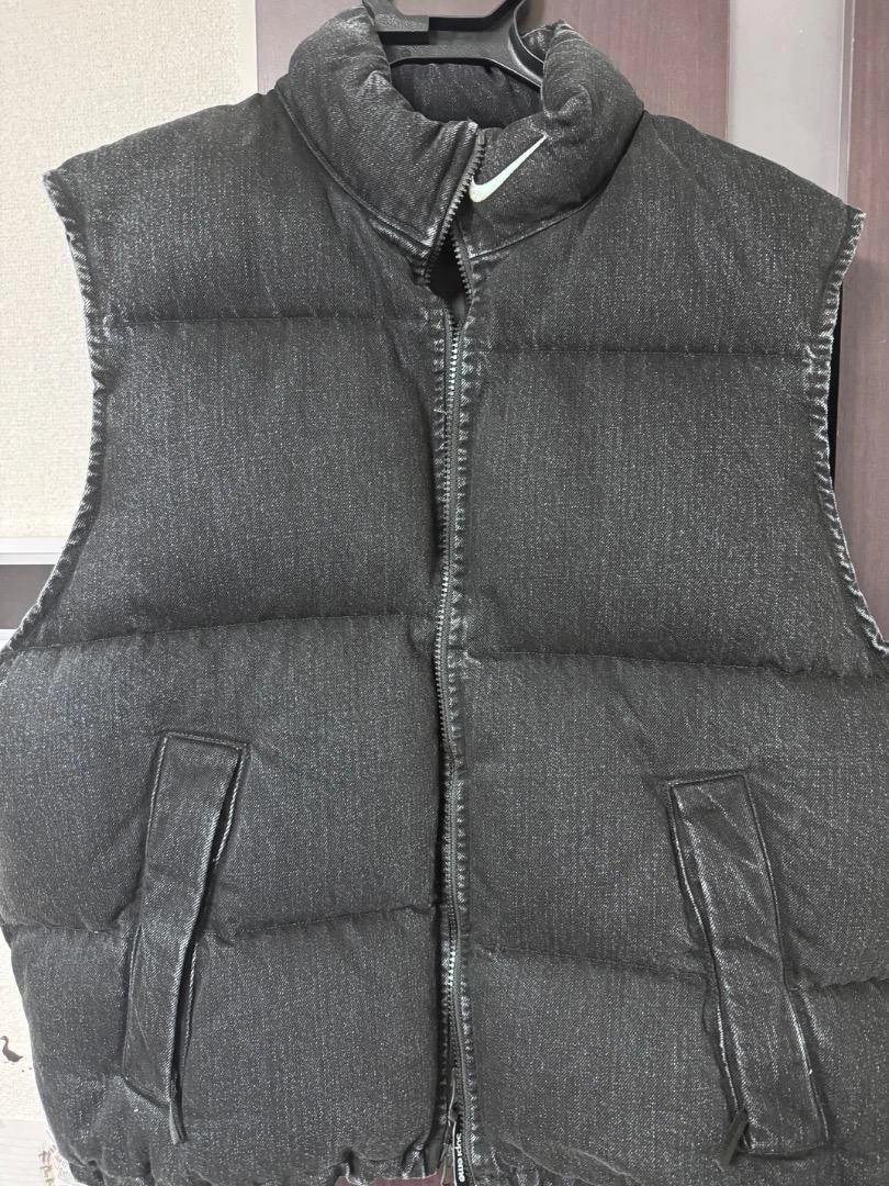 Gilet tampon en denim Supreme Nike noir M avec étiquettes