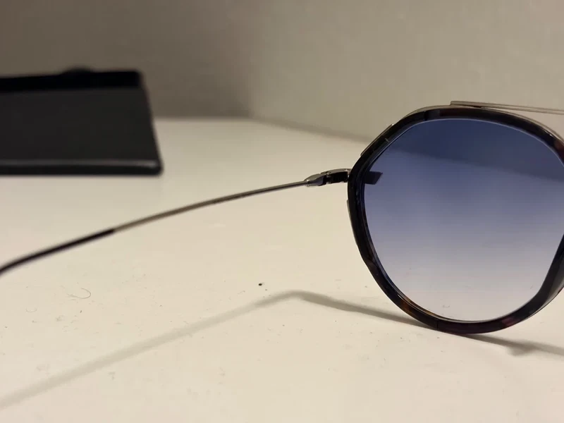 Dior0204S Lunettes Soleil Neuf Écaille Marron & Bleu Rare Homme/Femme - Photo 4/4