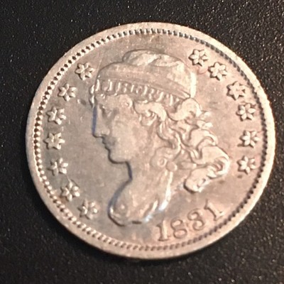 1831 Capped Bust Half Dime, High Grade, Raw, Silver. US Type Coin. Free Shipping