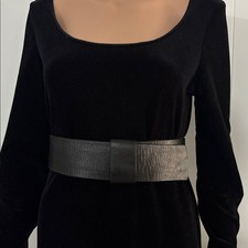 Ada Black Festival Statement Leather Belt Size M