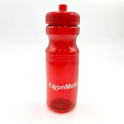 Exxon Mobil Red Plastic Drinking Bottle Super Flow Cap 8.5'' x 3''