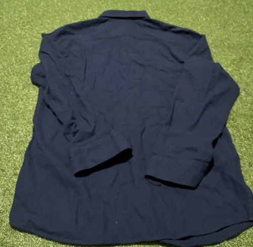 Volcom Flannel Shirt XL Blue Solid Classic Fit 100% Cotton Navy - Picture 7 of 7