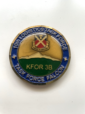 #ad KFOR 3B Task Force Falcon Kosovo 10th Mountain Division Challenge Coin $19.99