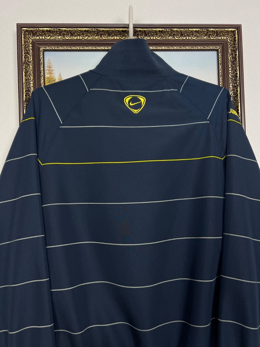 Vintage Nike Boca Juniors Football Jacket Soccer Mens Blue Track