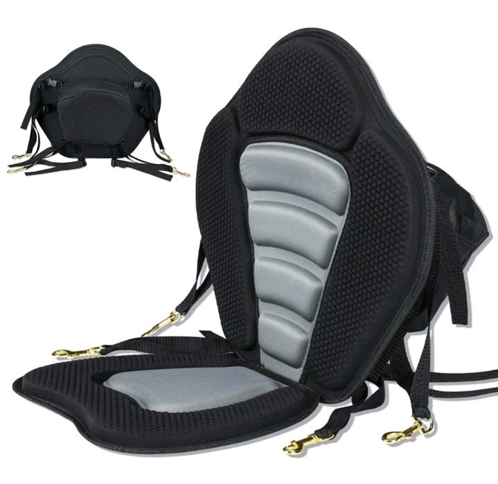 Universal Adjustable Detachable Comfortable Kayak Fishing Boat Seat w/Storage