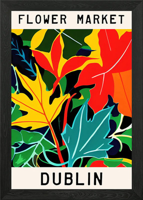 Blumenmarkt DUBLIN Gerahmtes Wandbild Poster Leinwanddruck Bild
