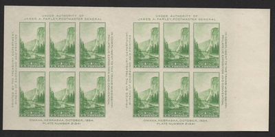 #ad 769 Farley Spec Printing Souvenir Sheet of 12 2 panes Mint ngai Free Shipping $18.00