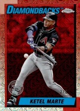 2025 Topps Ketel Marte 1990 Baseball Chrome Silver Pack Red Refractor #/5