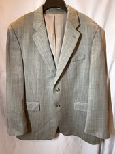 Lauren Ralph Lauren Gray Wool Herringbone Blazer Single-Breasted Men's