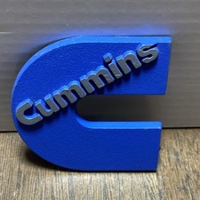 Cummins Cast Metal Blue Logo Emblem Truck Or Display Badge 2 X 2