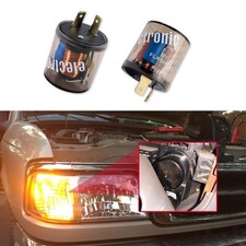 2 Pin Car Flasher, 20A 12V Transparent Round Shell Fast Flasher 2PCS, 2Pin