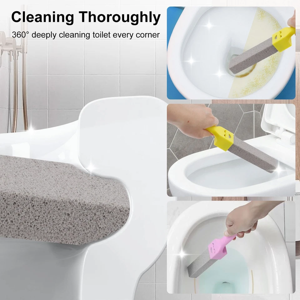 Limpiador de piedras pómez con mango de alta resistencia de 10 piezas para fregadero de inodoro quitamanchas duras Foto 4 de 4