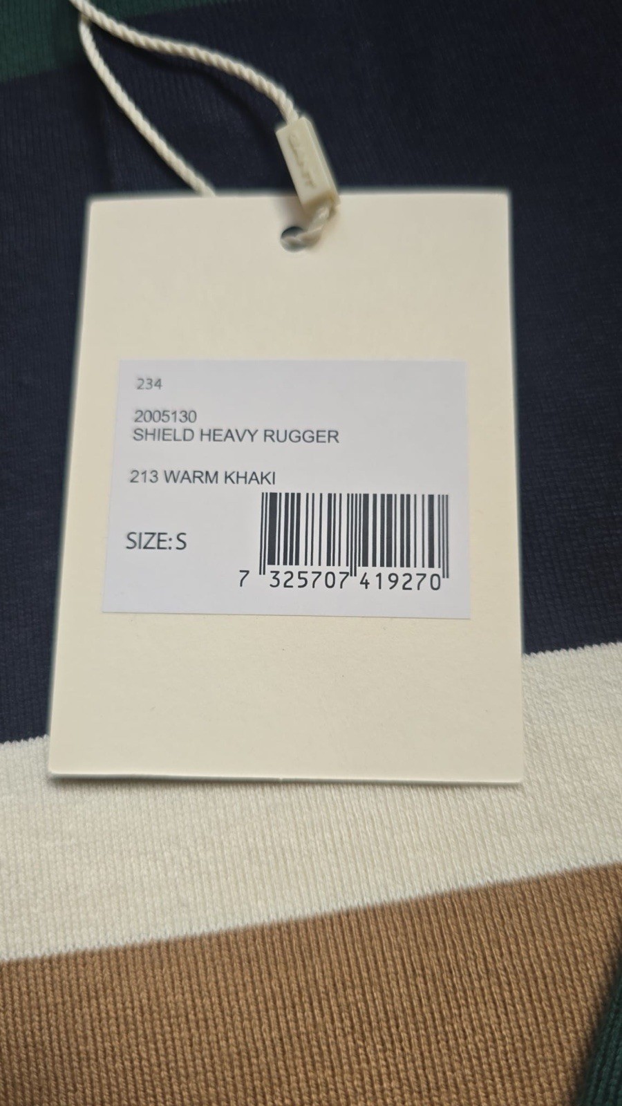 Gant Shield Barstripe Heavy Rugger Mens Small BNWT RRP: £125 image 4