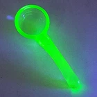 5” inch Green Depression Uranium Glass Ladel Spoon Scoop Bright UV reaction