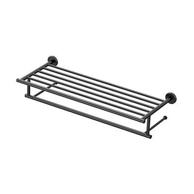  4247MX Latitude II Towel Rack, 24 Inch, Matte Black/Wall Mounted Towel Rack 